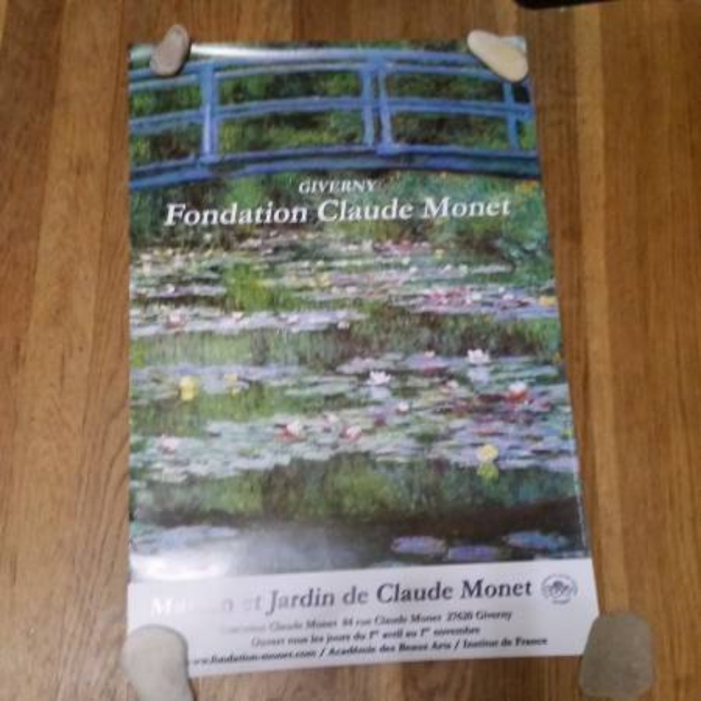 Paris Monet Water Lily Giverny Estate Bridge Art Poster